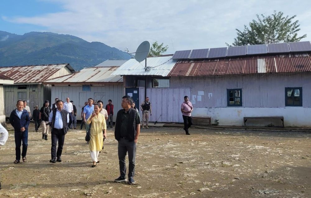 Advisor Dr Kekhrielhoulie Yhome during his visit to GHSS Noklak on September 1. (Morung Photo)